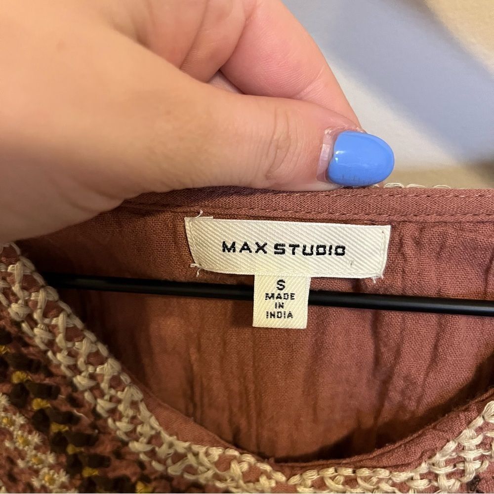 Max Studio Boho Printed Top - Picture 8 of 11